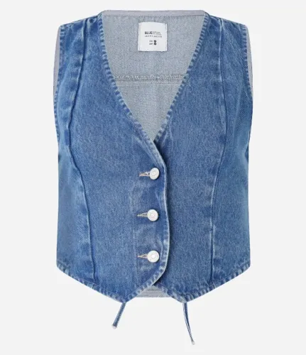 Colete Jeans Feminino