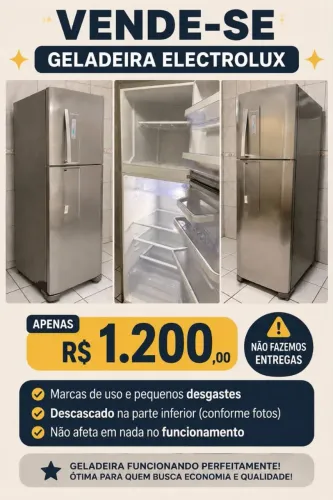 Geladeira usada gelando igual polo norte