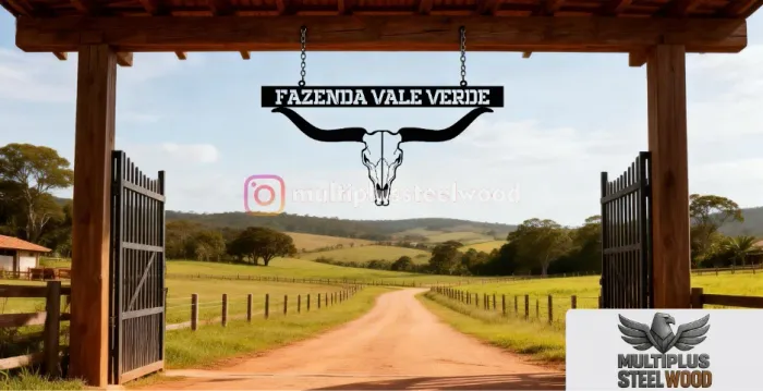Placa para Fazendas, Sítios, Chácaras e Ranchos