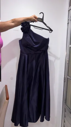Vestido longo azul