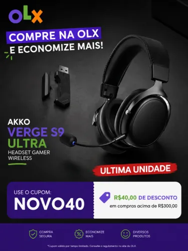 Headset s/ fio AKKO S9ULTRA - ULTIMA UNIDADE - 250hr BATERIA!