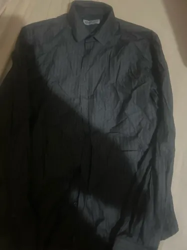 camisa social manga longa, preta. Nova.