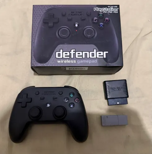 Controle Retrobit Defender PlayStation ps1 ps2 ps3