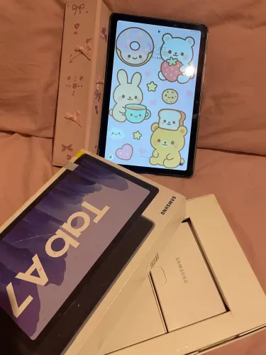 tablet samsung tab galaxy a7 sm-t500 versao com tela grande acompanha caixa