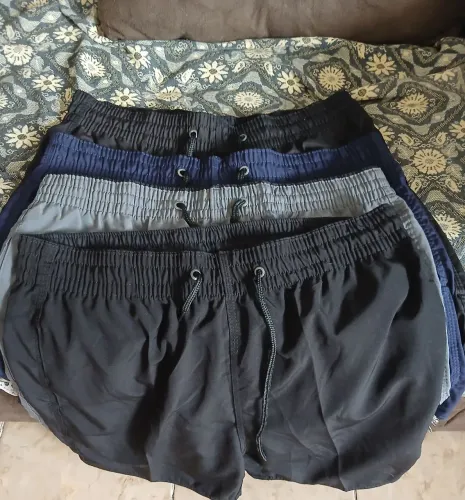 4 Bermudas Shorts Tactel Sandrini Elastano Academia Praia - tamanho GG