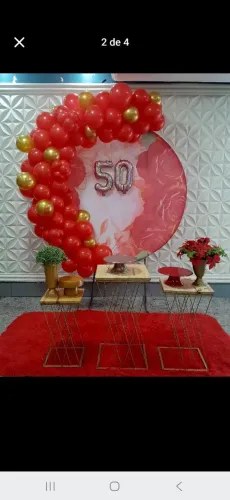 Aluguel de kit decoração aparti de 125 reais com balões
