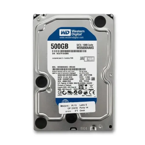 HD Interno Western Digital Caviar Blue 500GB 3.5 SATA II 7200RPM
