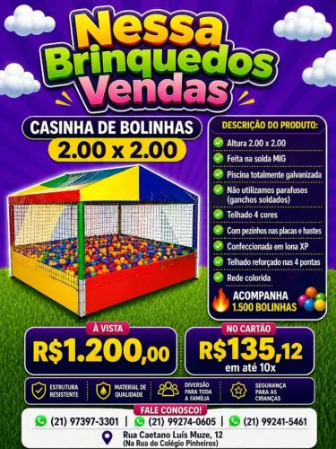 Casinha de Bolinha 2.00 x 2.00