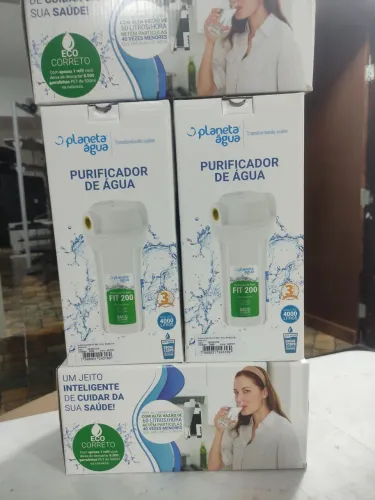 Filtro (Unid)Purificador de água Fit 200 C/Carvão Ativado 7 polegadas rosca de 1/2 Branco