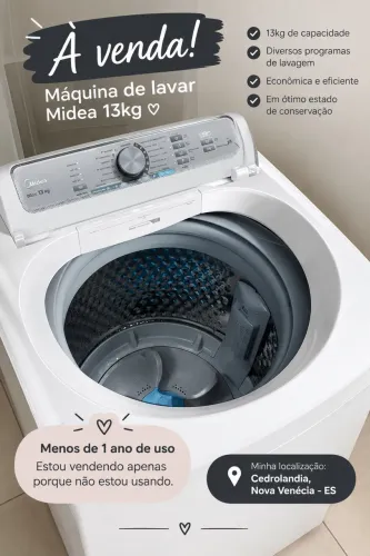 Máquina Midea 13kg