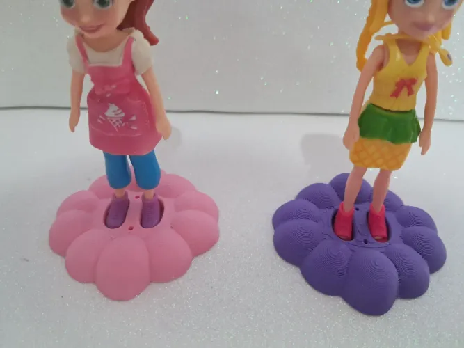 Kit Base suporte para Bonecas Polly Pocket 