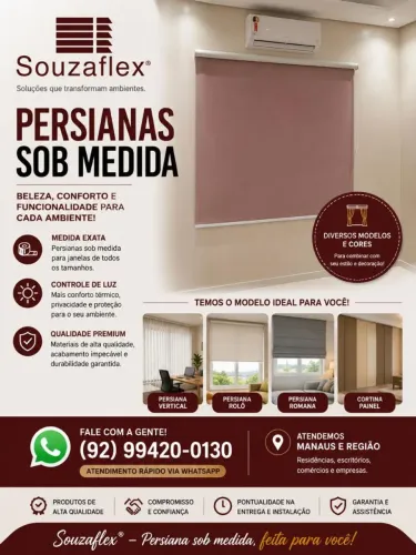 Persiana Com Sofisticação e Praticidade: que Transformam Ambientes.