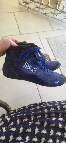 Sapatilha de Boxe Everlast Original Azul - Pouco Usada