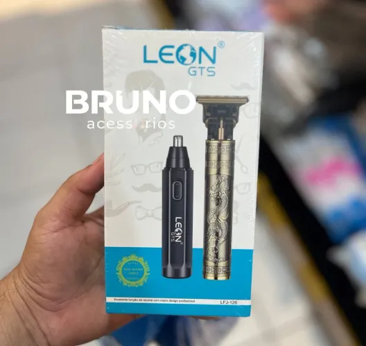 Kit máquina de cortar cabelo e aparador de pelo nariz