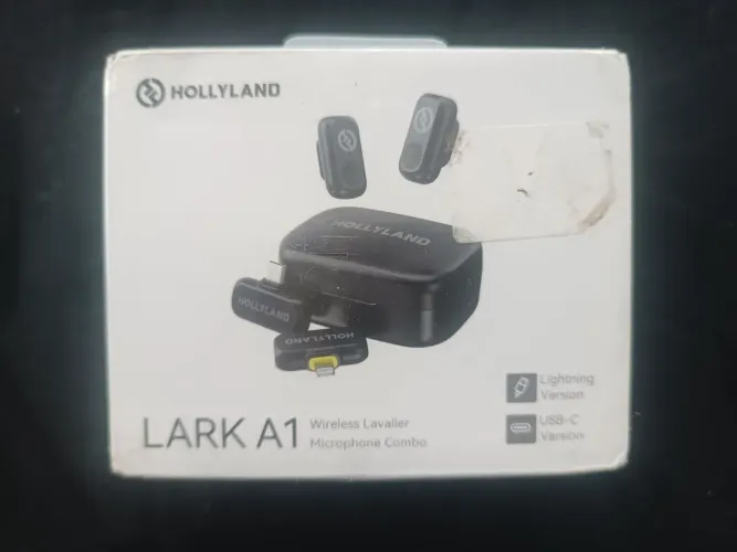 Microfone de lapela sem fio duplo Hollyland LARK A1 Wireless Lavalier Microfone Combo