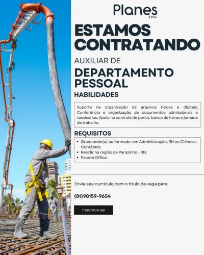 Auxiliar de Departamento Pessoal