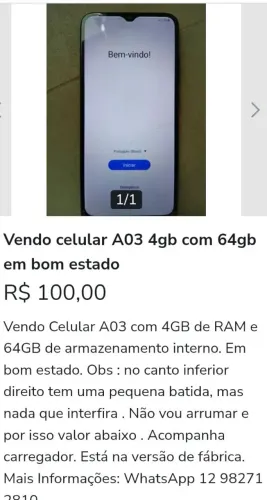 Vendo Celular A03