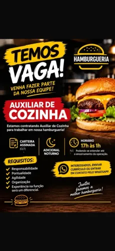VAGA DE EMPREGO ( FAZER SUCO, CORTAR TOMATE ?)