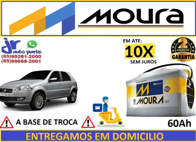 Bateria Moura 60ah Palio Fire Economy 2014-2016 12v