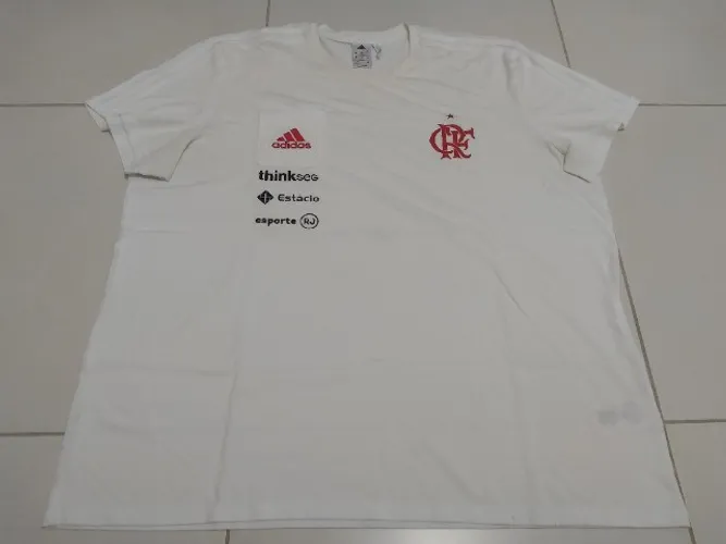 Camisa Oficial Flamengo adidas Basquete Branca Climalite 3xl