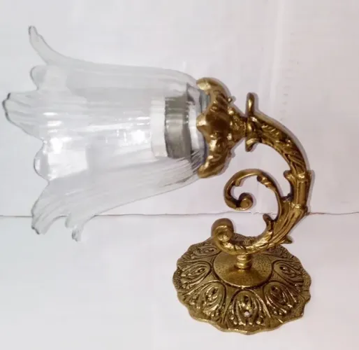 arandela em bronze vidro cristal