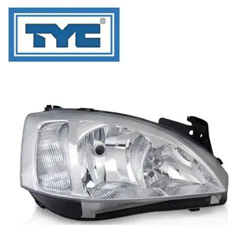 Farol Principal Chevrolet Corsa Maxx/Montana Cromado Lente Raiada Tyc 2002/2010