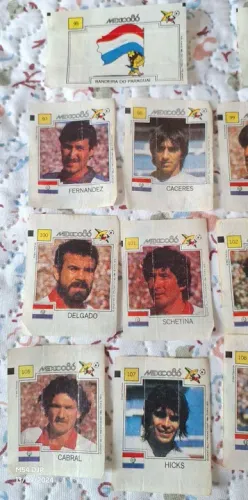 Figurinhas Ping Pong México 86 Paraguai