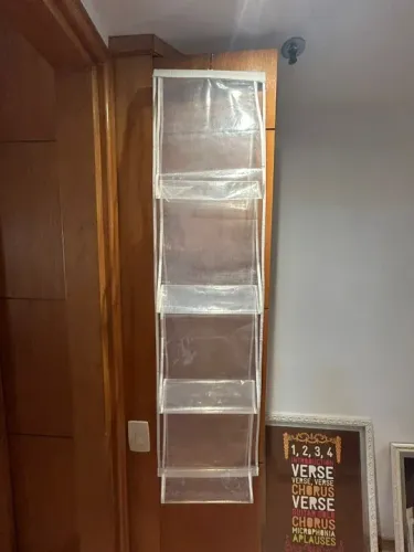 Organizador Inteligente de Bolsas com Cabide - 8 Divisórias