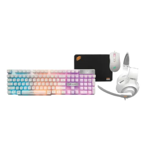 Combo Gamer Thunder 4 Em 1 - Headset, Teclado, Mouse e Mousepad Branco TM306 Oex cod: 2381