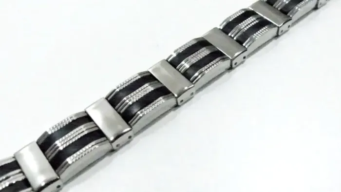Pulseira Masculina de Aço Inox Elos Maciços Lindo Design Excelente Qualidade