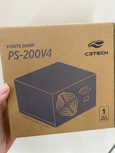 Fonte C3Tech PS-200V4, 200W, ATX, Bivolt, Prata - PS-200V4 Loja Coimbra Computadores