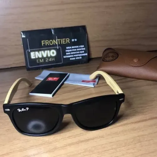 Rayban Justin bambú amadeirado polarizado
