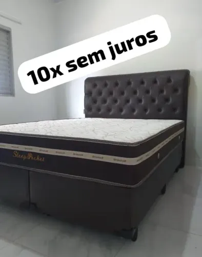 Cama box suporte e colchão (queen e king)
