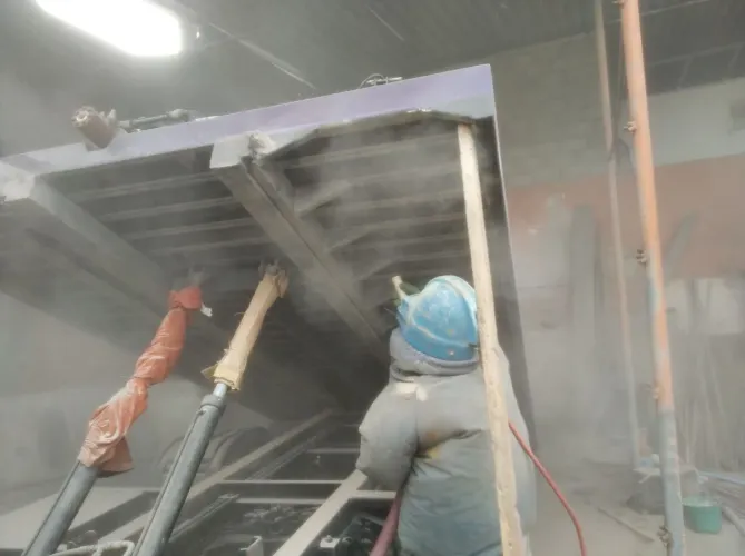 Jateamento e pintura
