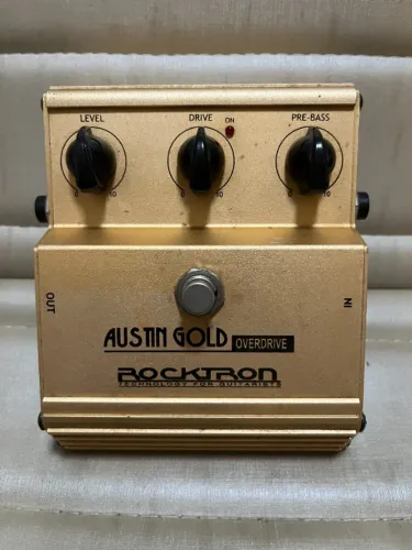 Pedal Rocktron Austin Gold Overdrive - Conservadao!! Dourado