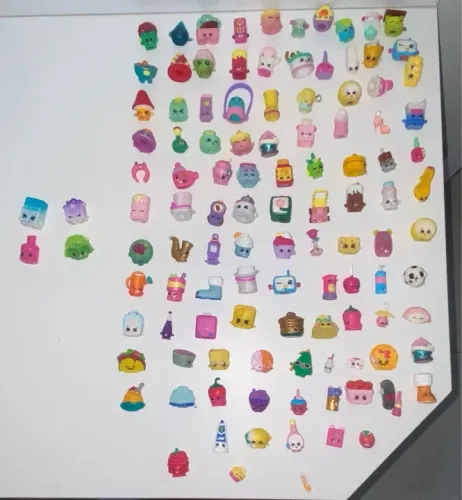 Coleção de Mini Figuras Shopkins com raros 