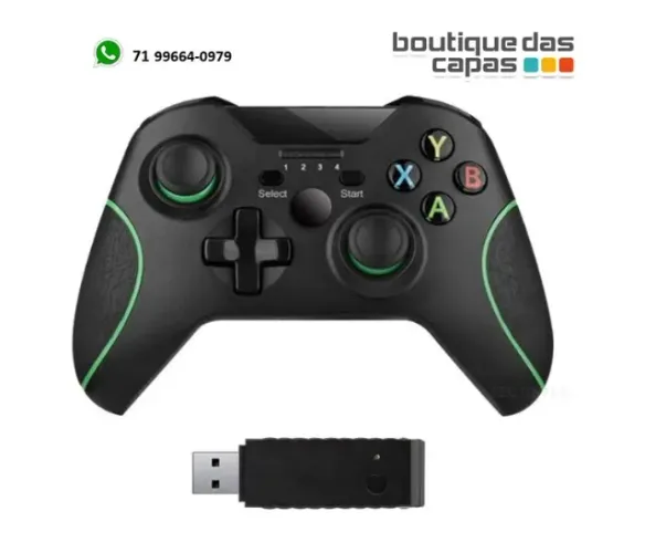 CONTROLE SEM FIO WIRELESS P XBOX ONE PC ONE S TV SMART ( C ADAPTADOR )
