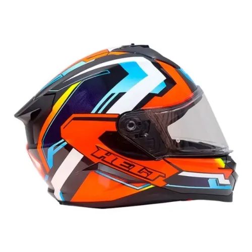 Capacete HELT Tracker Glass Ground Laranja E Azul (Tamanhos: 58, 60 e 62)