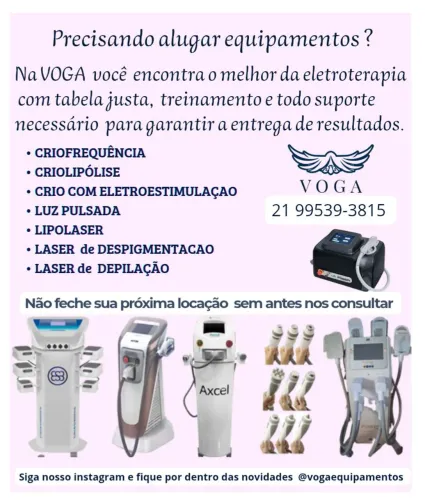 Aluguel de equipamentos de estética - VOGA