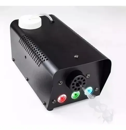  Maquina De Fumaça 600w 3 Leds Rgb Com Controle Cor Preto
