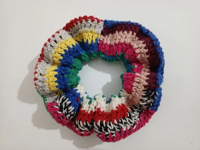 Scrunchie de crochê