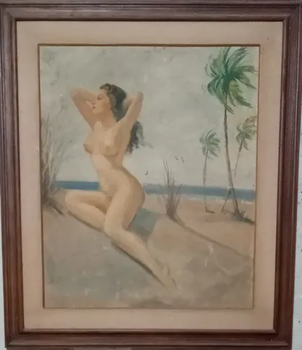 Quadro dos anos 60 de pintor desconhecido