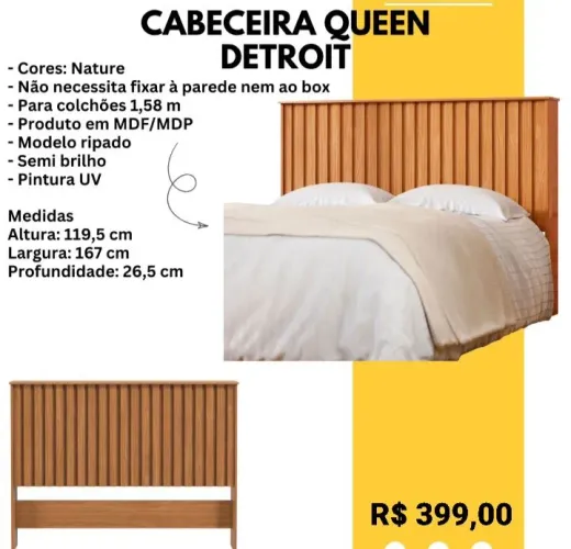 Cabeceira Queen por R$ 399: Últimas unidades da queima!!!
