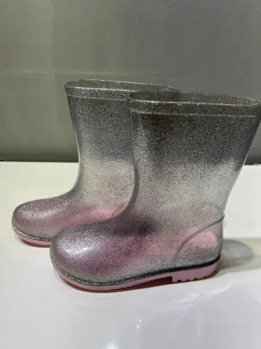 Galocha Botas de Chuva Glitter Rosa TAM 29 world collor