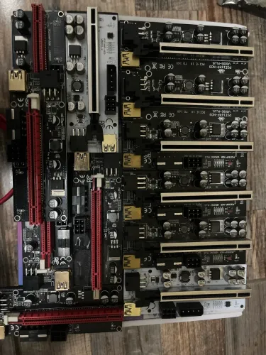Placa Mãe B75 Usb Pcie 12 Portas + Proc + Memoria +Riser