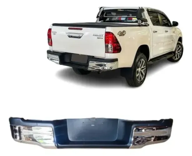 parachoque traseiro hilux revo 2016 / com furo sensor