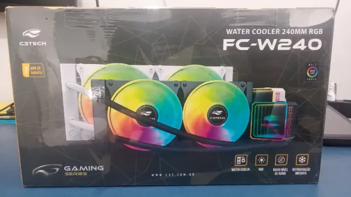 WATER COOLER 240MM RGB C3TECH NOVO LACRADO FRETE GRÁTIS PARA MACEIÓ