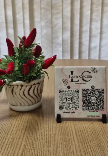 Plaquinha QR-CODE empreendimento- Azulejo personalizado 