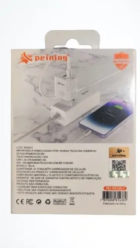 Carregador tipo c para lighting 35 watts turbo duas entradas USB e tipo c
