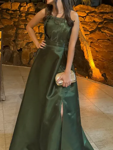 Vestido de Festa Verde Oliva 